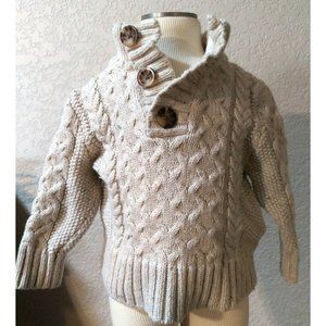 EUC Cable knit toddler pullover sweater 12M